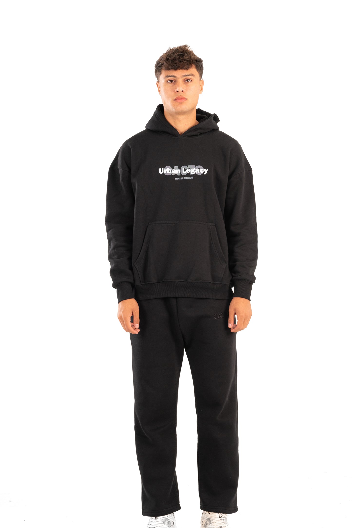 CACTO  Fuel  Black Printed Hoodie