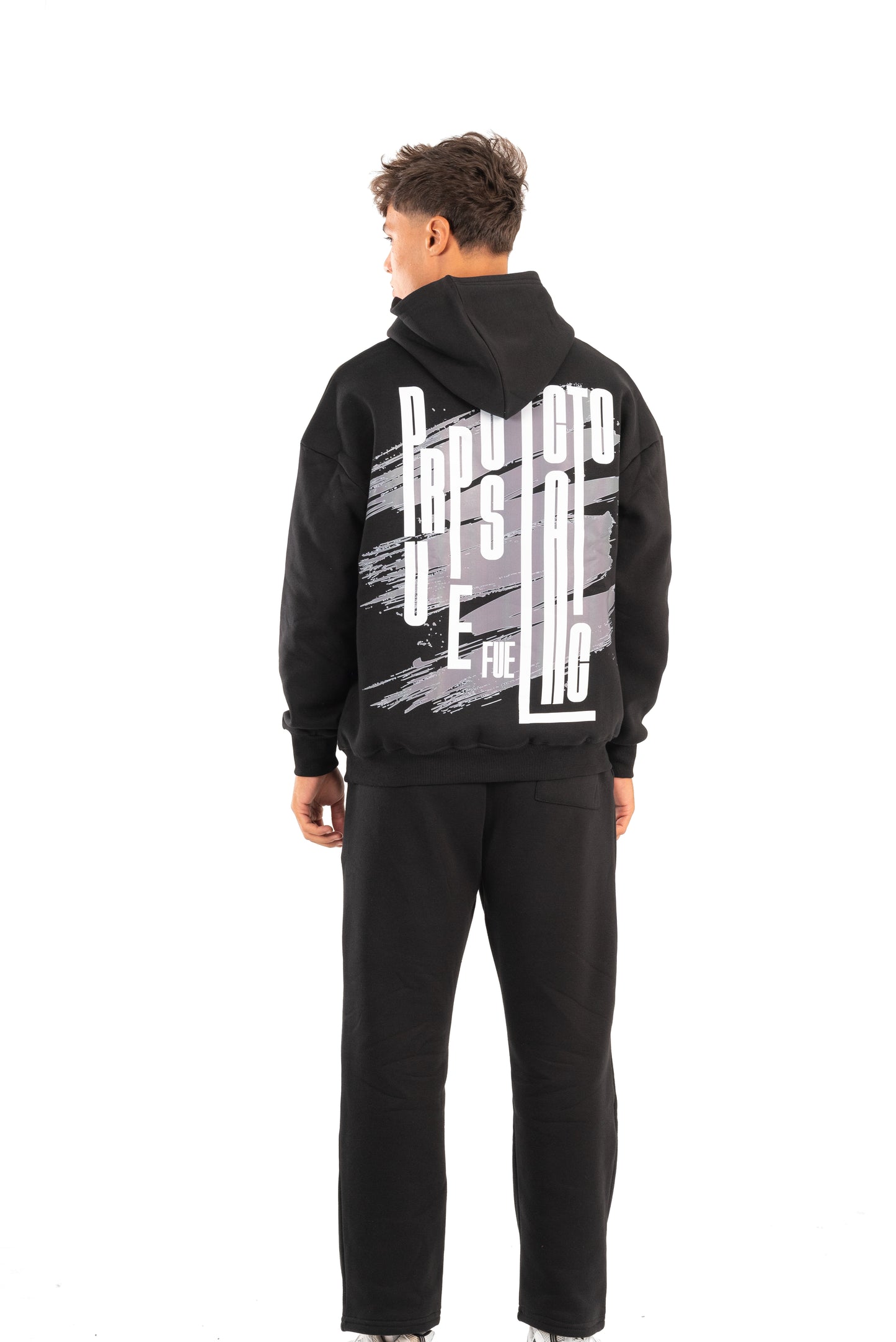 CACTO  Fuel  Black Printed Hoodie