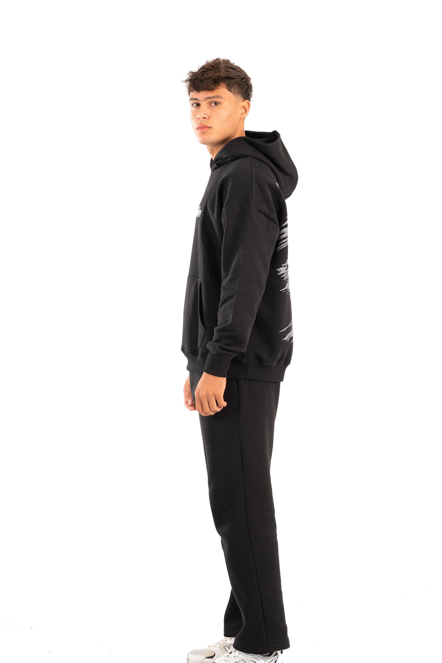CACTO  Fuel  Black Printed Hoodie