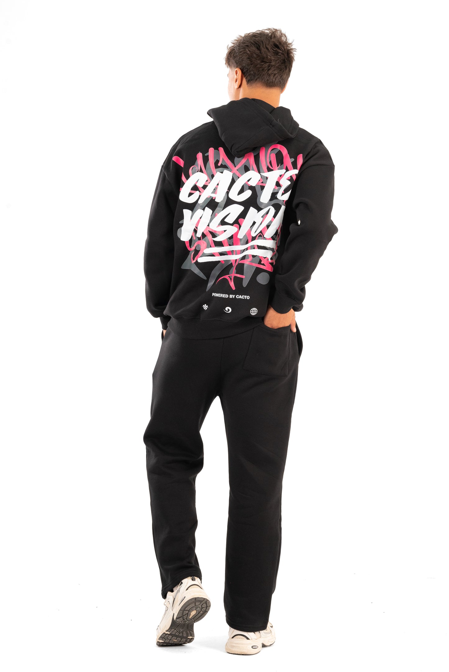 CACTO Vision Black Printed Hoodie