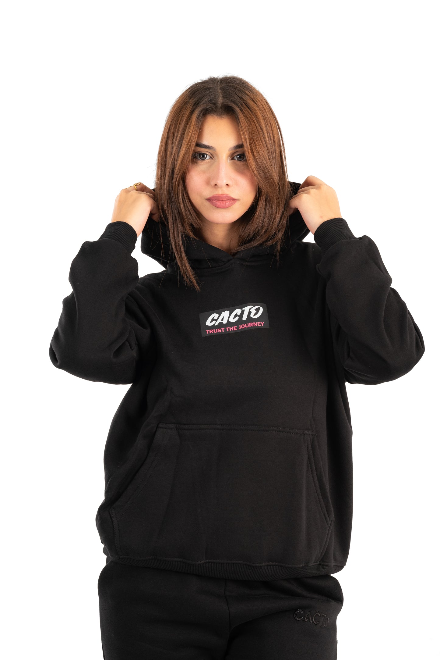 CACTO Vision Black Printed Hoodie