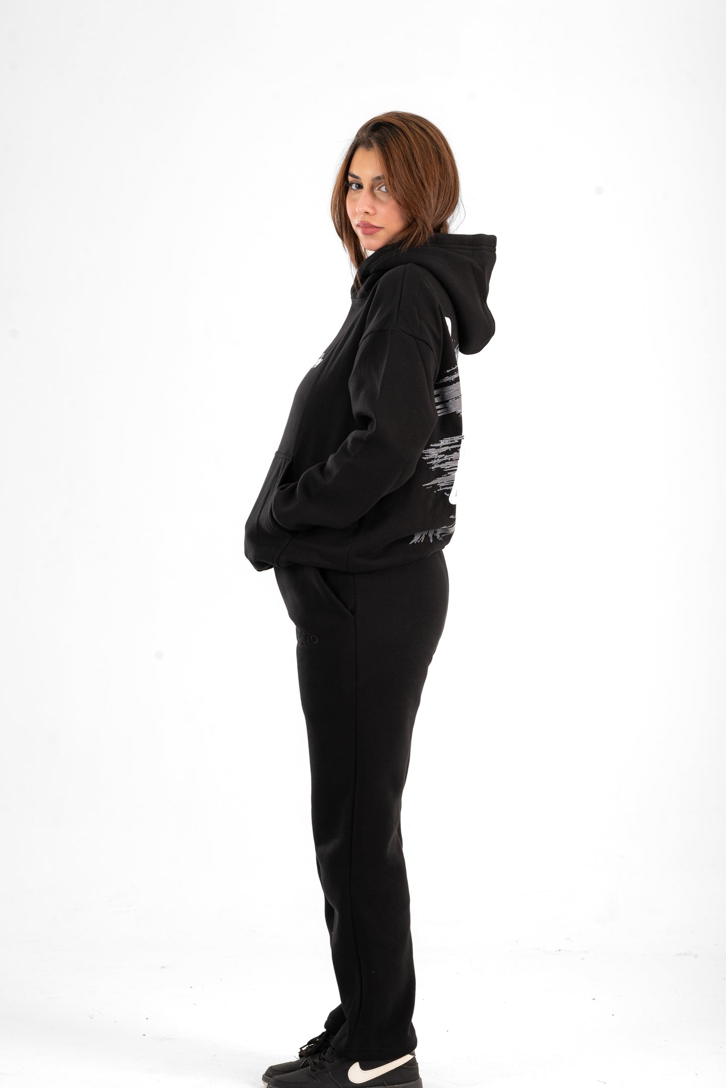 CACTO  Fuel  Black Printed Hoodie