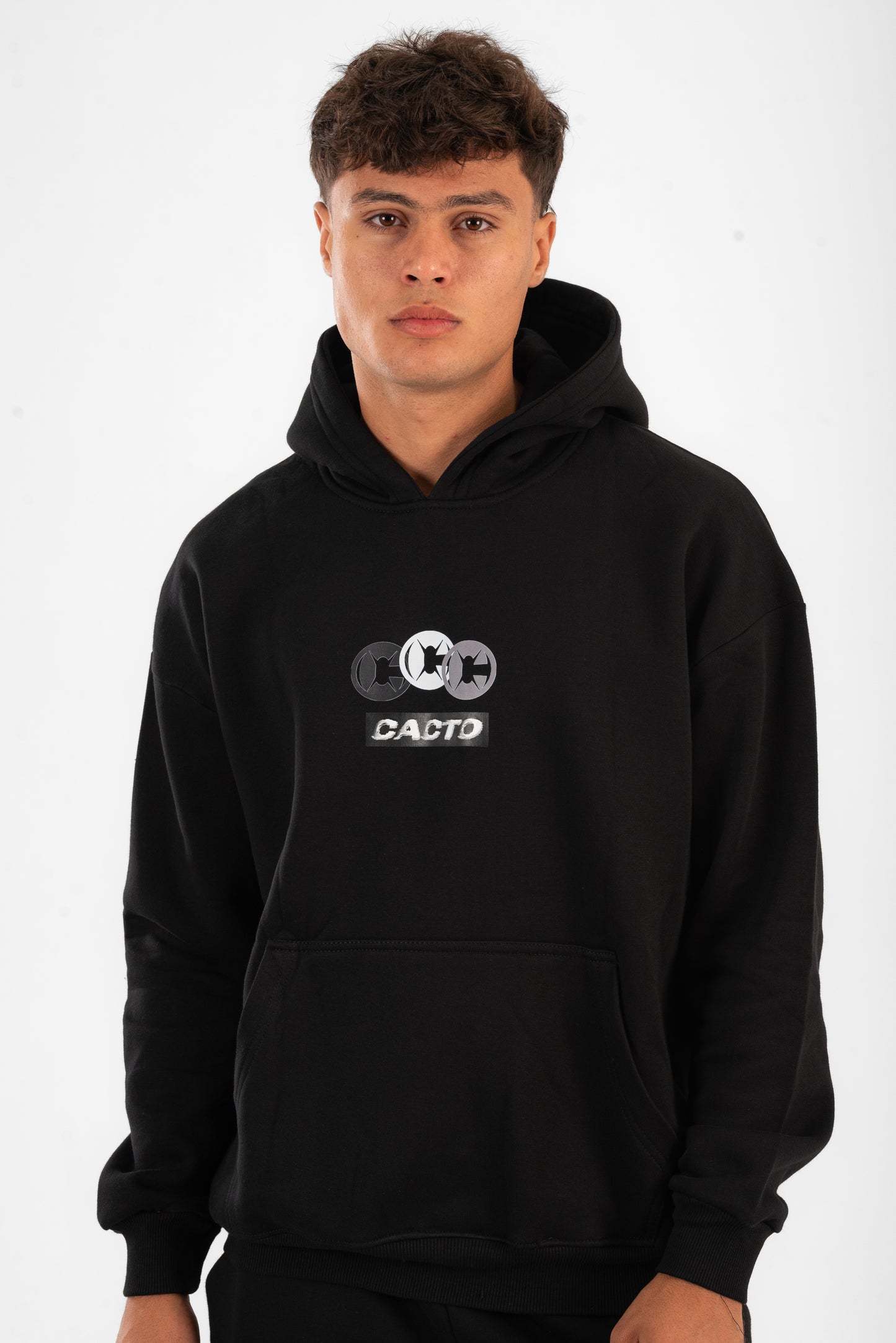 CACTO STORY  Black Printed Hoodie