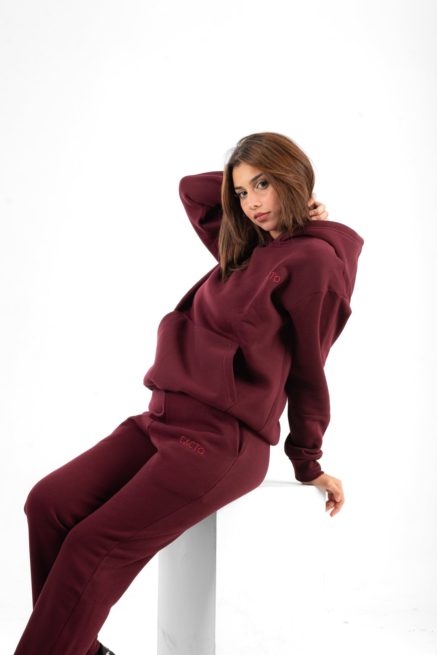 Burgundy Basic Hoodie