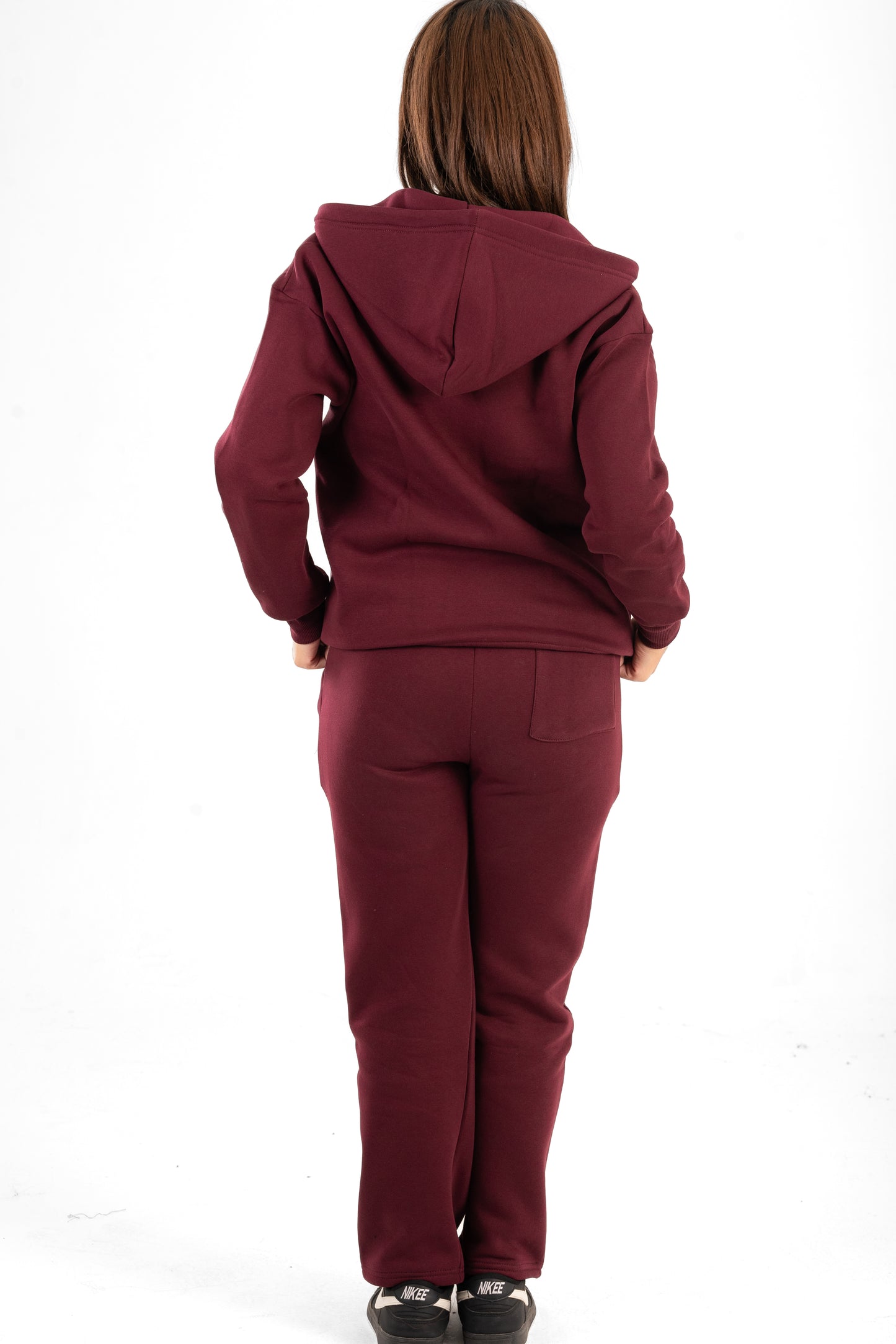 Burgundy Zipper Hoodie