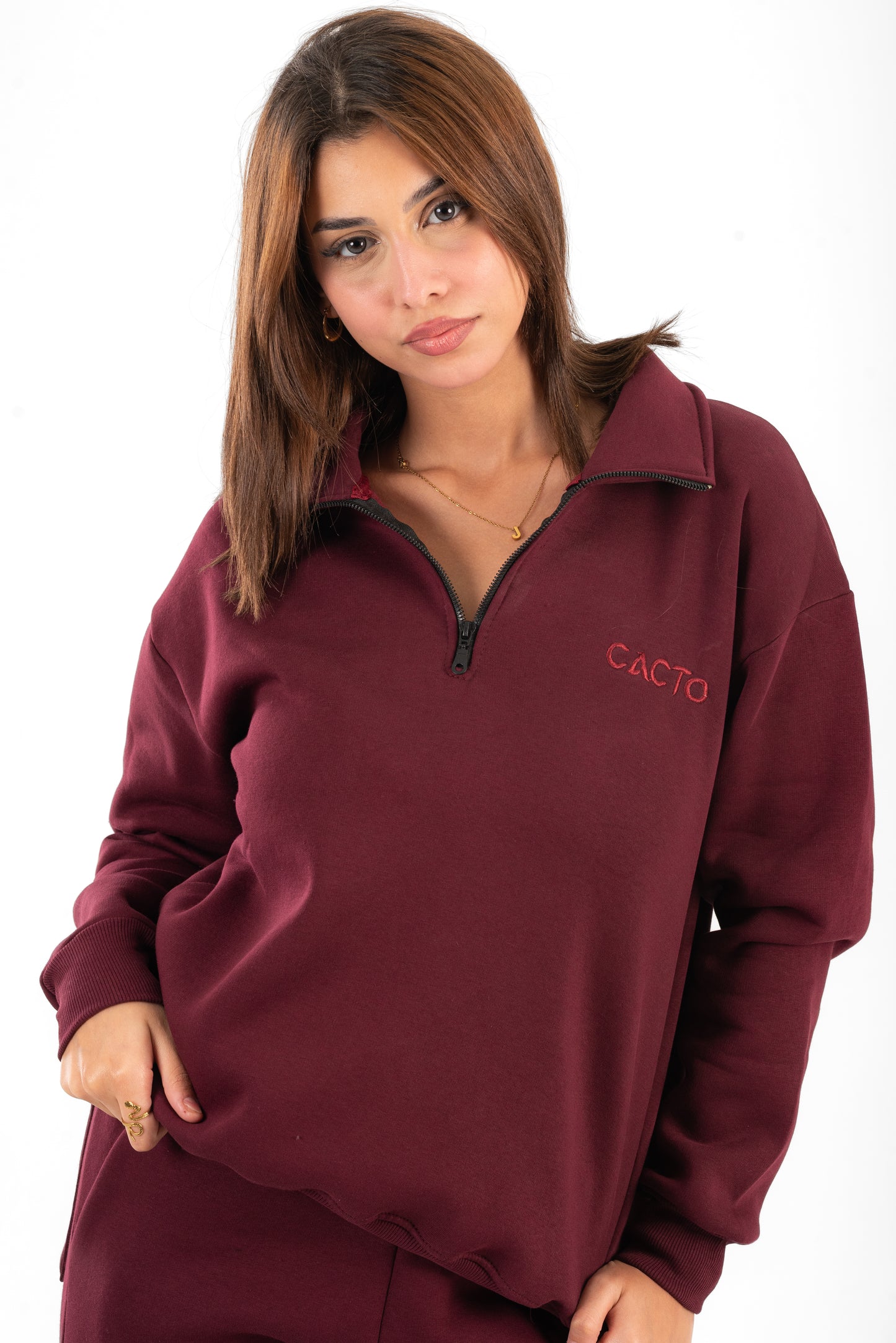 Burgundy sweatshirt