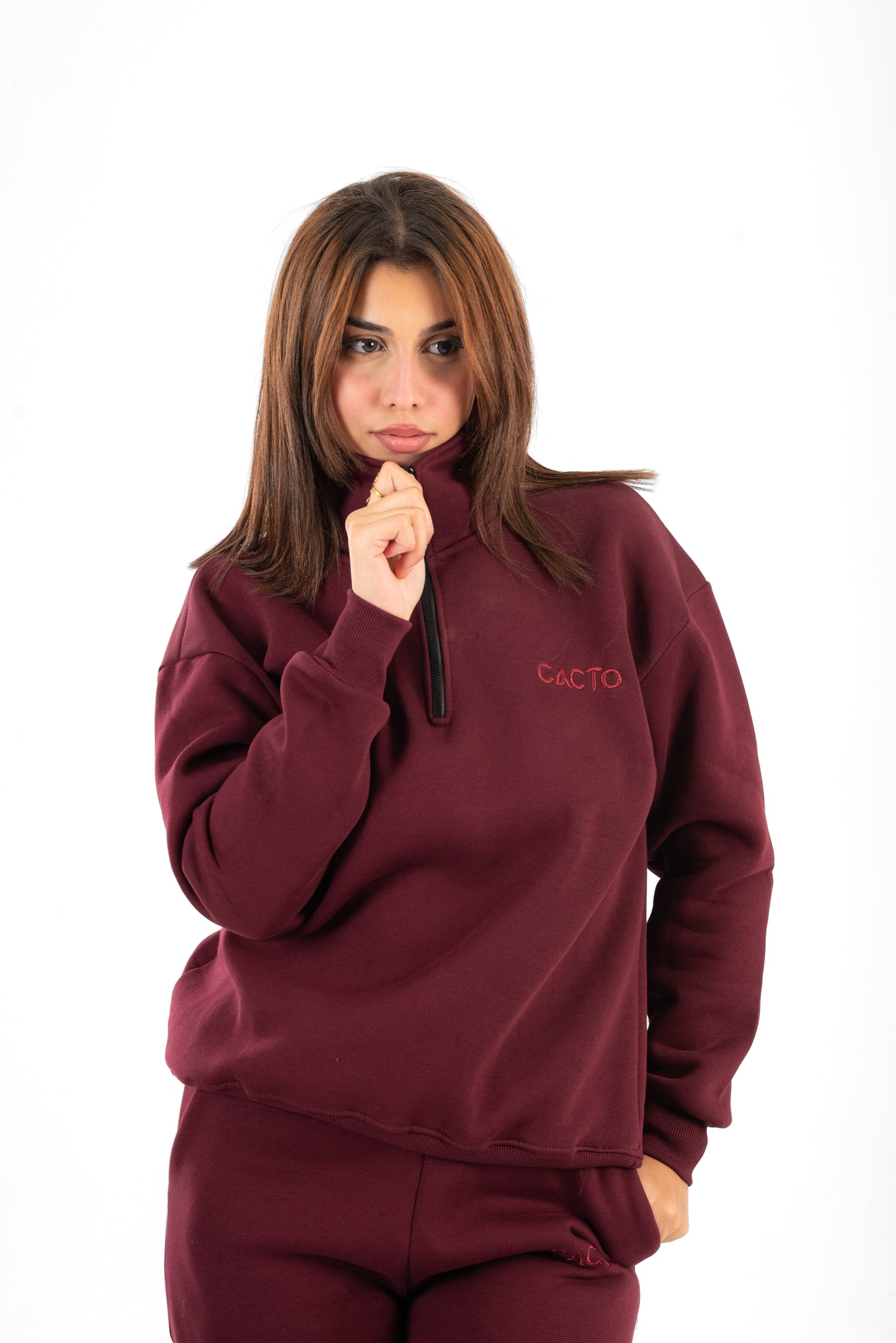Burgundy sweatshirt