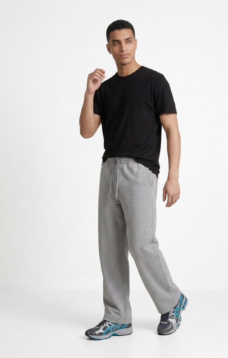 Black cotton basic Tee