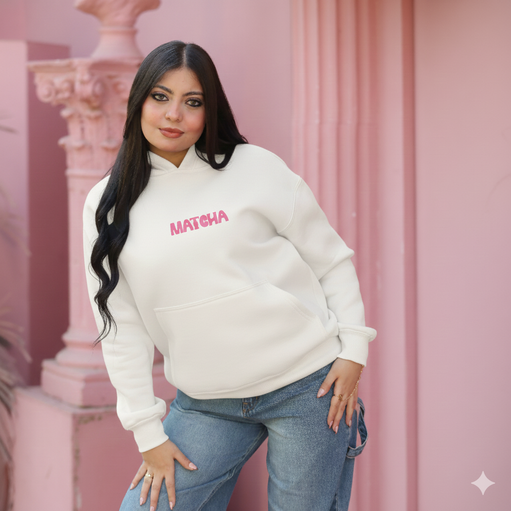 MATCHA CUP  OFF WHITE Printed Hoodie