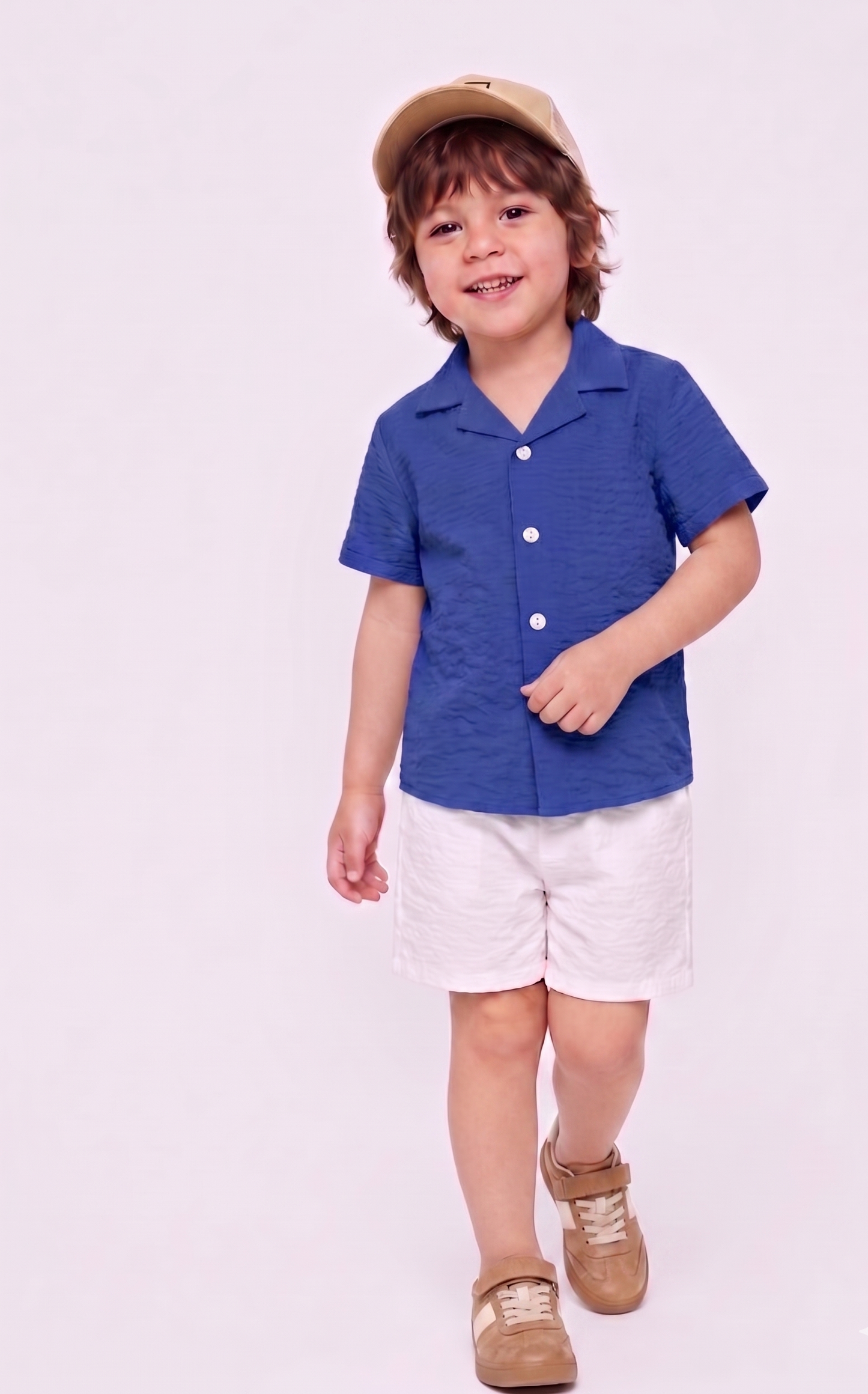 KIDS blue linen shirt