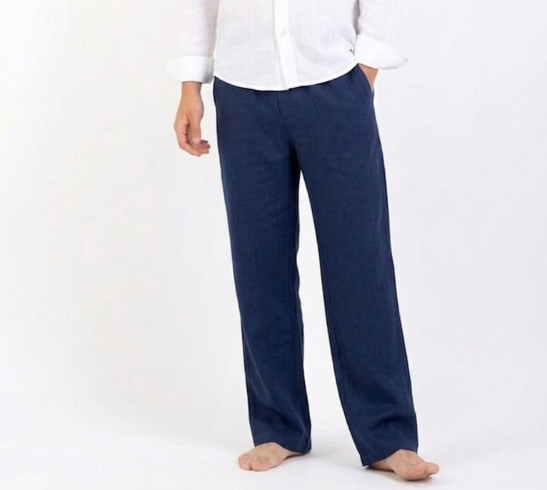 Over size Navy linen Pants