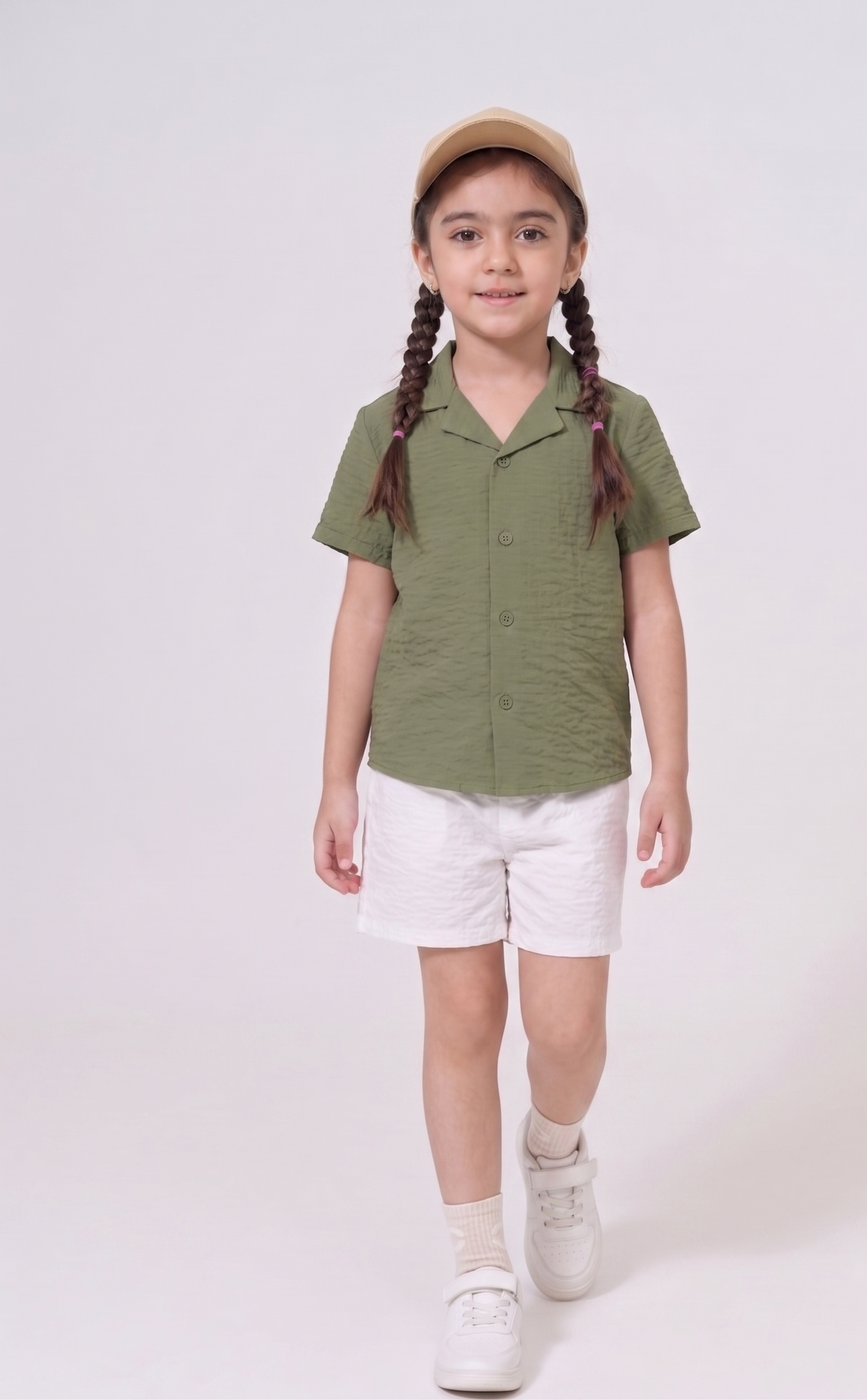 KIDS oily linen shirt
