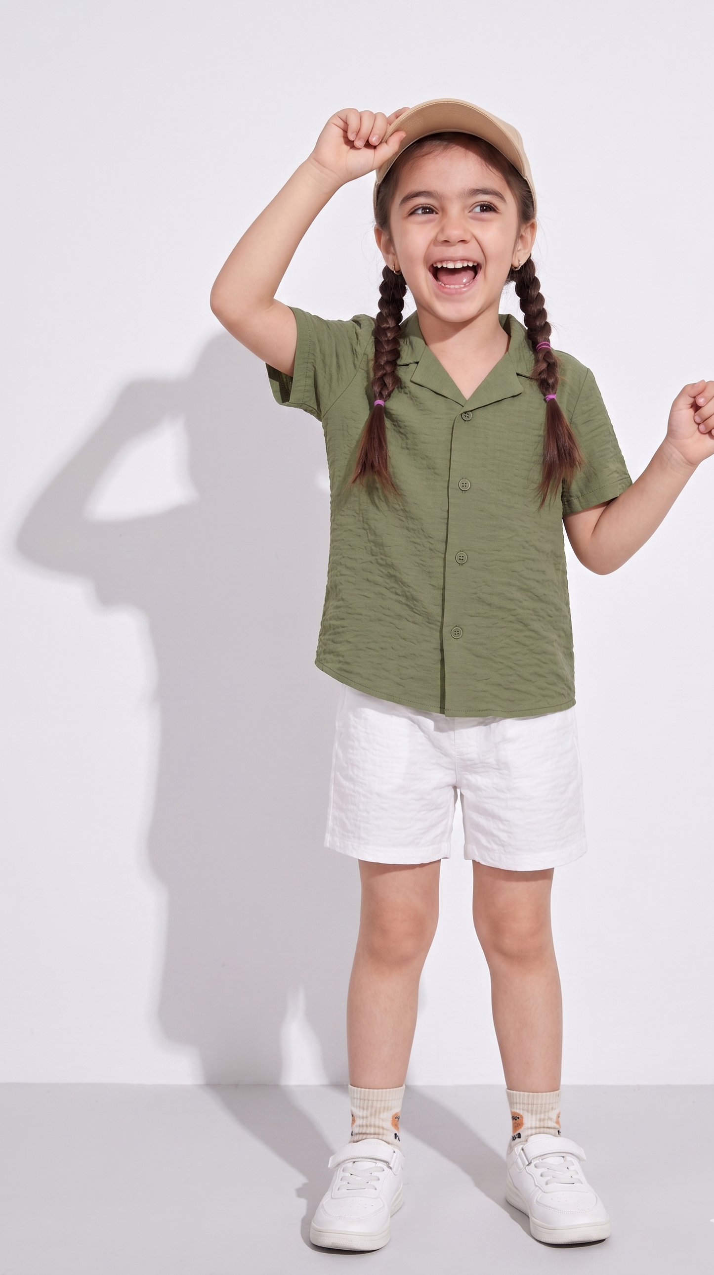 KIDS oily linen shirt