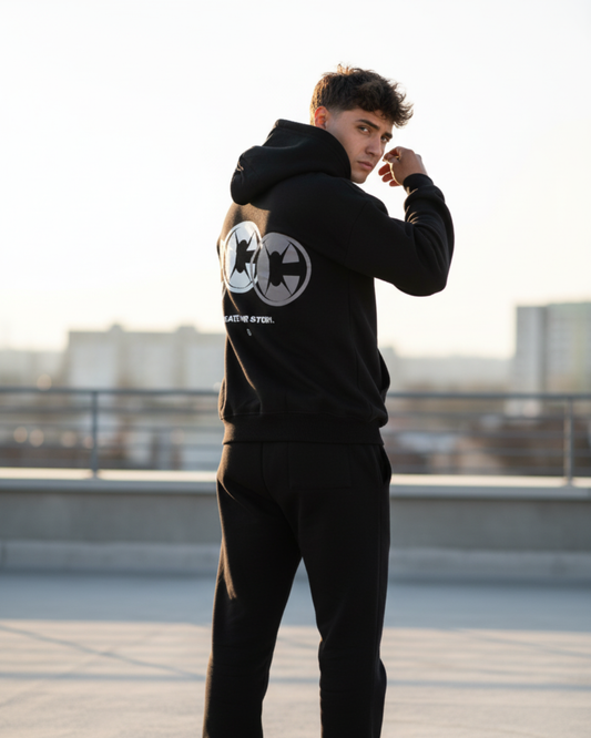 CACTO STORY  Black Printed Hoodie