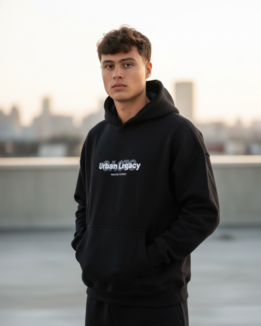CACTO  Fuel  Black Printed Hoodie